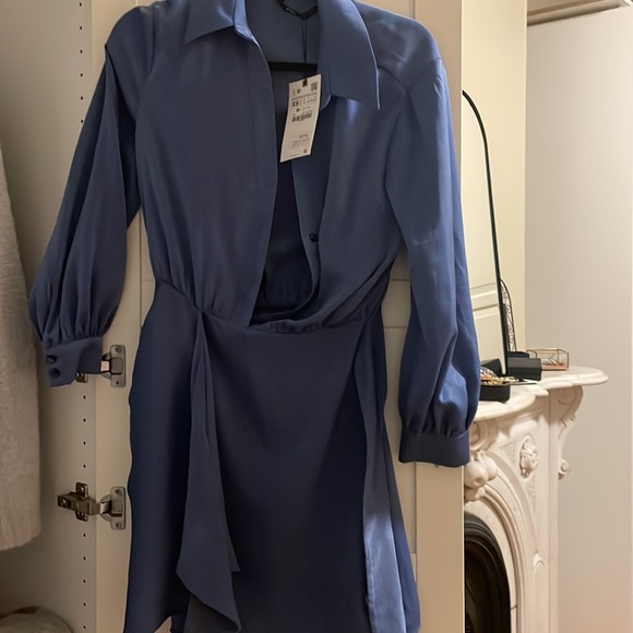 NWT Zara Satin effect knotted dress - Picture 2 of 5